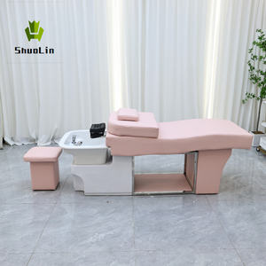 Salon-Spa Kunstleder-Shampoo-Liege mit Wasserzirkulation Umwandelbar in Massageliege Schwarz Multifunktional Thai-<span class=keywords><strong>Massage</strong></span> - Product Image 4