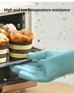 Gants de cuisine en silicone durables, imperméables et réutilisables pour le lavage de la vaisselle - Product Image 5