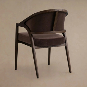 Fauteuil en bois massif de haute qualité avec dossier en rotin et assise rembourrée, chaise de salle à manger ergonomique au design moderne et minimaliste - Product Image 5
