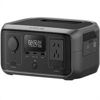 Station d'alimentation portable Ecoflow River 3 245Wh 300W, panneau solaire écologique, source d'alimentation pour voiture, batterie externe, onde sinusoïdale pure