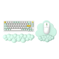 Couleur personnalisée en cuir mémoire coton nuage repose-poignet tapis de souris bureau ordinateur PC clavier d'ordinateur portable repose-main tapis dessin animé Stock