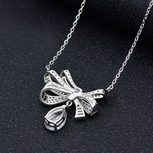สร้อยคอเพชรทำจากเงินสเตอร์ลิง925ผลิตเครื่องประดับขายส่งโรงงาน - Product Image 3