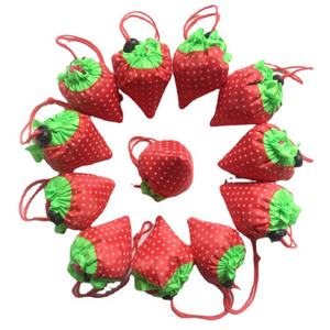 Promotion d'usine : Sacs de courses pliables en polyester et nylon, forme fraise, avec impression de logo personnalisé pour supermarché - Product Image 6