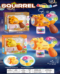 Nueva Pistola de Burbujas Automática, Linda y Divertida, con Luces, <span class=keywords><strong>a</strong></span> Prueba de Fugas, con Diseño de Ardilla y Copo de Nieve - Product Image 2