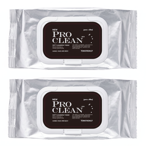 Salviette Detergenti Tony Moly Pro Clean Soft, 50 Fogli, 2 Confezioni, per Rimozione Trucco da Viaggio - Product Image 1