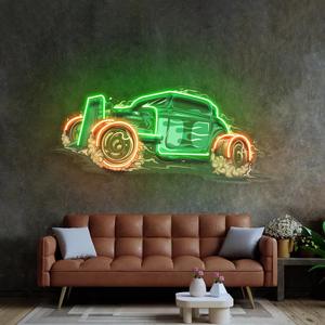 Conception libre personnalisé Led <span class=keywords><strong>voiture</strong></span> néon lampe signe Logo acrylique affaires signes 3D UV imprimé néons œuvre intérieur pour décor <span class=keywords><strong>de</strong></span> jeu - Product Image 2