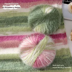 Fil à tricoter Wizard oz Snowball, mélange de <span class=keywords><strong>laine</strong></span>/acrylique, torsion S, 7 fils, teinture segmentée, gradation, uniformité, résistance modérée, tricot à la main, bricolage - Product Image 6