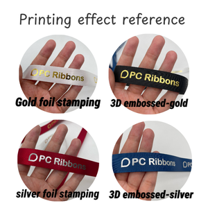 Nastri in Raso/Grosgrain Personalizzati da 1 Pollice con Stampa in Lamina d'Oro per Confezioni - Product Image 6