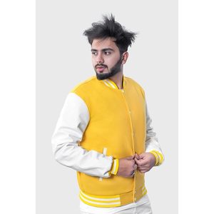 Men's Varsity <b>Jacket</b> Wool Blend Leather Sleeve Preppy Style College <b>Jacket</b> XXS-5XL - Product Image 2