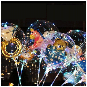 Hot Bán Nhựa Bobo Bóng Inflatable Led Lights Helium Balloon Đối Với Đảng PVC Transparent LED Bong Bóng Bobo Bong Bóng - Product Image 6