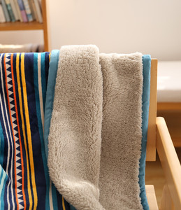 Sherpa <b>Knitted</b> <b>Throw</b> Blanket Soft Flannel Printed Fuzzy Outdoor Blanket - Product Image 6