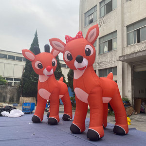 Trineo de reno de Navidad <span class=keywords><strong>gigante</strong></span> inflable alce <span class=keywords><strong>ciervo</strong></span> al aire libre para Decoración - Product Image 1