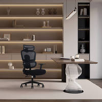 Chaise de bureau ergonomique haut de gamme en maille, inclinable et confortable, pour directeur, pivotante, pour studio et direction