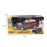 1:20 Control remoto oficial con licencia de función completa CITROEN C3 WRC, suspensión de trabajo de coche, faro iluminado, coche RC para niños