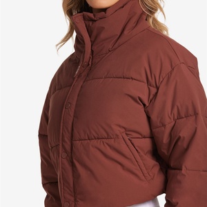 Blouson d'hiver chaud pour femme personnalisé, blouson matelassé zippé, doudoune pour femme - Product Image 4