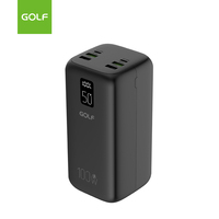 4 USB 22,5 W Batería de litio de carga rápida LCD Estación de energía digital 100W Portátil de alta calidad PD 50000mAh Banco de energía