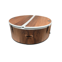 Aufblasbarer Spa-Pool mit runder Form im Freien Holz design Tragbarer Whirlpool Aufblasbares Spa