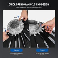 NEEWER Boîte à lumière parabolique 90 cm (35,4 po) avec monture Bowens à dégagement rapide, diffuseurs/grille/sac pour éclairage vidéo continu