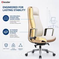 Chaise de bureau exécutive présidentielle en cuir Napa, ergonomique, à dossier haut, avec support mobile à 360 degrés et base en silicone, pour usage commercial et directionnel