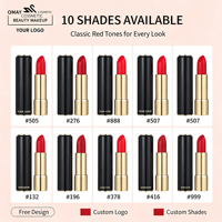Rouge à lèvres mat velours personnalisé très populaire, gloss blanchissant longue tenue, non-transfert, maquillage à marque privée