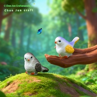 Accessoires pour terrariums de plantes succulentes, ornements mignons en forme d'oiseaux de dessin animé, figurines décoratives en plastique pour animaux de jardin
