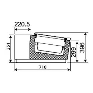 Thương mại tự động <span class=keywords><strong>s</strong></span>ữa kem Tủ Máy tính để bàn nhỏ nhúng món tráng miệng bánh ngọt Sushi hiển thị tủ đông mới 220V - Product Image 2
