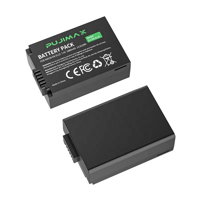 PUJIMAX 7.4V 1880mAh EN-EL25 Rechargeable Battery for Nikon Z30 Z50 Z50II Zfc APS-C Format Z Series Mirrorless Cameras