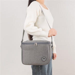 Sac à déjeuner isotherme de grande capacité avec bandoulière, sac à bento imperméable et épaissi pour étudiants, rangement pour voyages en plein air - Product Image 1