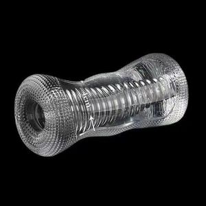 Transparenter Kreis Sexspielzeug für Erwachsene TPE Handbuch Mastur bator Mann Flugzeug Cup <span class=keywords><strong>Penis</strong></span> Massage gerät Realistische Trainings übung Günstige Oral - Product Image 6
