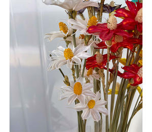 Petites fleurs de marguerite séchées naturelles, décorations de mariage bohèmes faites à la main, orchidées artificielles conservées, décorations de fête de Noël - Product Image 2
