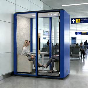 Moderne, verplaatsbare, geluidsdichte binnenpod voor 2 personen, milieuvriendelijk, geschikt als werkpod, geluidsdichte kantoor telefooncel, geluidsdichte cabine - Product Image 6