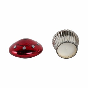 Portacandele in Vetro a Forma di Fungo, Piccolo, Decorativo per Uso Interno ed Esterno - Product Image 5