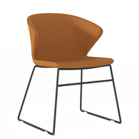 Fauteuil de loisirs à accoudoirs en mousse moulée par injection, design moderne, mobilier contractuel