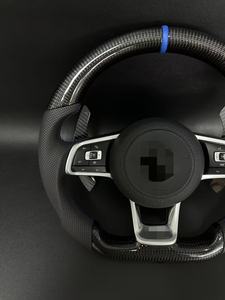 <span class=keywords><strong>2021</strong></span> dernier volant en fibre de carbone pour VW Golf 6 7 Mk avec selle en cuir perforé de vélo - Product Image 3