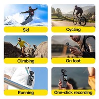 Caméra portable WiFi 4K OEM 270 °   Mini caméra DV sportive rotative à fixer sur casque pour vlog de voyage et enregistrement POV