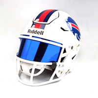 Visières de casque MIDI en acrylique, visières miroir couleur chrome, collection de visières de football