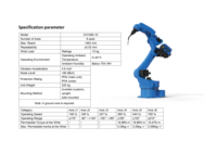 Robot Industrial de 6 Ejes con Repetibilidad de ±0.05mm, Carga Útil de 10kg y Radio de Trabajo de 1463mm