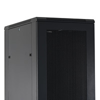 Armoire réseau SPCC haute capacité 12U-47U avec porte grillagée à ouverture simple, rack de serveur sur pied avec serrures
