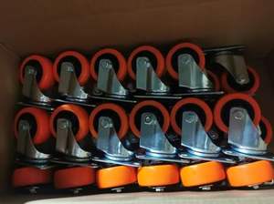 2025 Hot Sell Light Duty Möbel Verwenden Sie schwenkbare PVC Orange Lenkräder Rollen verzinkte Halterung - Product Image 6