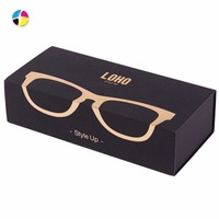Boîte cadeau rigide en papier coulissante personnalisée, imprimée sur mesure, style minimaliste, pour accessoires de mode et lunettes
