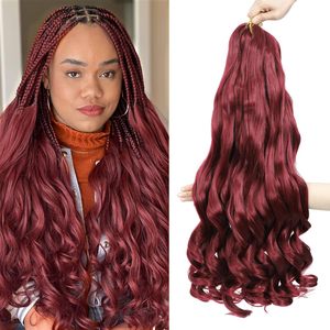 Meilleur prix et haute qualité – Cheveux synthétiques tressés pré-étirés de 24 pouces, 150g, en fibre haute température, pour tresses françaises au crochet, ondulations lâches - Product Image 1