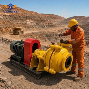 Pompa centrifuga orizzontale piccola 3/2 da 15kW in lega di cromo ad alta resistenza per lavorazione mineraria da laboratorio, resistente all'abrasione, certificata CE ISO, elettrica - Product Image 1