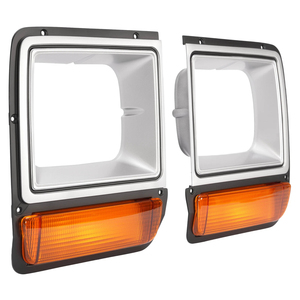 Bisel de Faro Delantero para Camioneta <span class=keywords><strong>Dodge</strong></span> D/W 1986-<span class=keywords><strong>1990</strong></span>, Par con Luz de Posición Lateral - Product Image 3