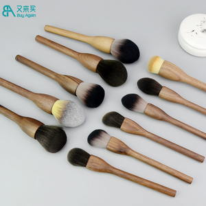 pinceaux de maquillage en bois, 40 pièces, brosses écologiques vegan, manche en bois, en bambou, accessoire de maquillage - Product Image 1