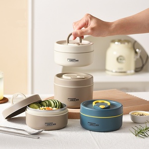 Portable Insulated Food <b>Lunch</b> Container <b>Set</b> with Thermal <b>Lunch</b> Box 3 Separate Stackable <b>Lunch</b> Container for Adult Kids - Product Image 4