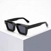 Lunettes de soleil rectangulaires épaisses en acétate, personnalisables avec logo, polarisées UV400 anti-reflet, idéales pour le golf, la pêche et les activités de plein air – Vente en gros premium