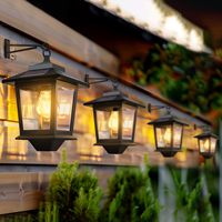 Lanterne murale solaire vintage pour extérieur, étanche, lumière LED pour jardin, patio, clôture, balcon, décoration de cour