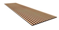 Panneaux acoustiques fins en bois lamellé PET+PET+Placage, panneaux muraux absorbants le son en placage de bois sans adhésif
