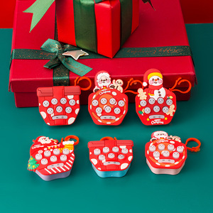 Consola de juegos portátil mini Whack A Mole de Navidad, juguete electrónico de plástico con llavero para videojuegos juveniles - Product Image 1
