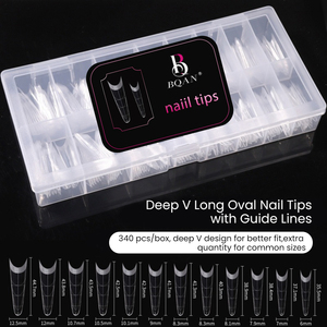 Set di 340 Forme per Unghie Riutilizzabili in 12 Misure, Punte Multiple per Gel Acrilico con Linee Guida - Product Image 2